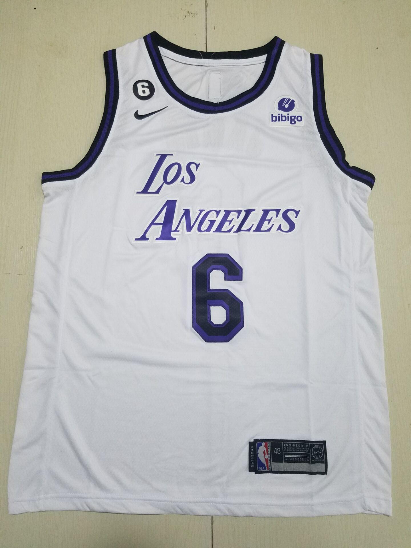 Men Los Angeles Lakers #6 LeBron James White 2022 Nike NBA Jersey->brooklyn nets->NBA Jersey